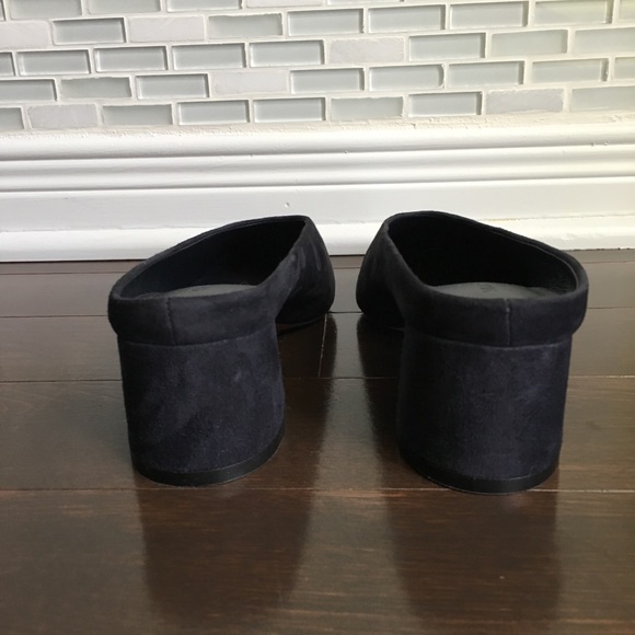 NWT Vince Ralston Navy Blue Suede Slip On Mule - Picture 6 of 15